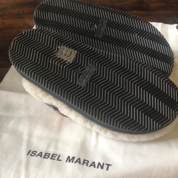 Isabel Marant Mirst Shearling Slide $890 - Picture 2 of 16